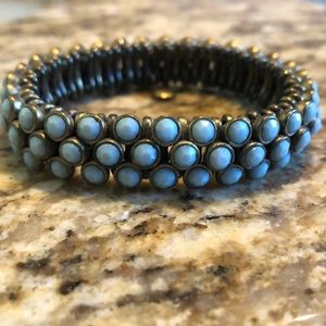 J Crew Turquoise Tone Stretch Bracelet